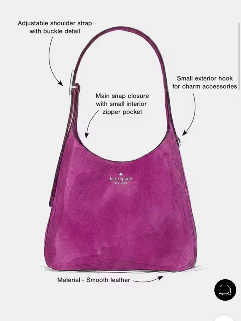 ♠️ Kate Spade 454 Suede Small Shoulder Bag- beet ♠️ - Picture 13 of 14